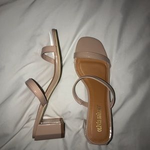 *never worn* Nude block sandals